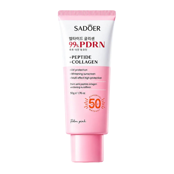 Солнцезащитный крем для лица увлажняющий SPF 50+ PA+++, с PDRN, пептидами и коллагеном