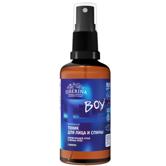 Тоник для лица и спины против прыщей, угрей и чёрных точек с цинком