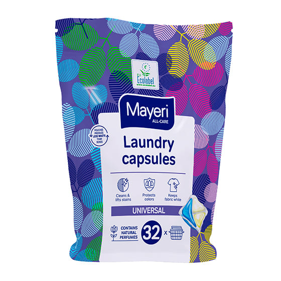 Универсальные ЭКО капсулы для стирки белья в пакете