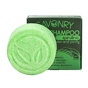 Твердый шампунь "Spirulina" (свежесть и чистота)