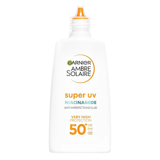Солнцезащитный крем-флюид Ambre solaire super UV niacinamide SPF50+