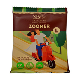 Темный шоколад ZOOMER L на сиропе топинамбура с омега-3 семян льна, протеином семян 37 г тыквы и дробленным грецким орехом 