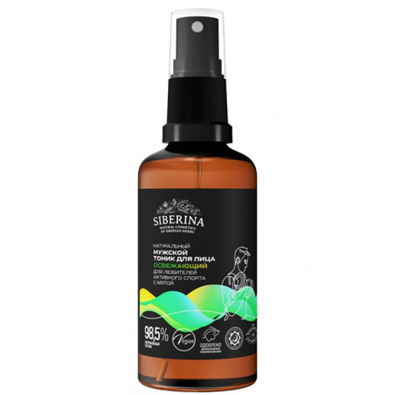 Мужской тоник для лица "Освежающий" с мятой для любителей активного спорта