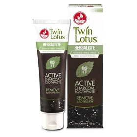   Herbaliste Active Charcoal Toothpaste Remove Bad Breath Twin Lotus