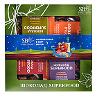"Из Вятки с любовью" Подарочный набор темного шоколада SUPERFOOD на сиропе топинамбура  Ассорти 4 шт х 45 г Sweet Bean