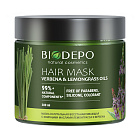 Маска для волос Biodepo натуральная восстанавливающая с эфирными маслами лемонграсса и вербены BIODEPO