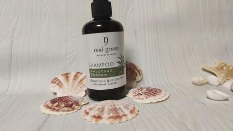 Отзыв: Шампунь для объёма и роста волос с Амурским бархатом от REAL GREEN.