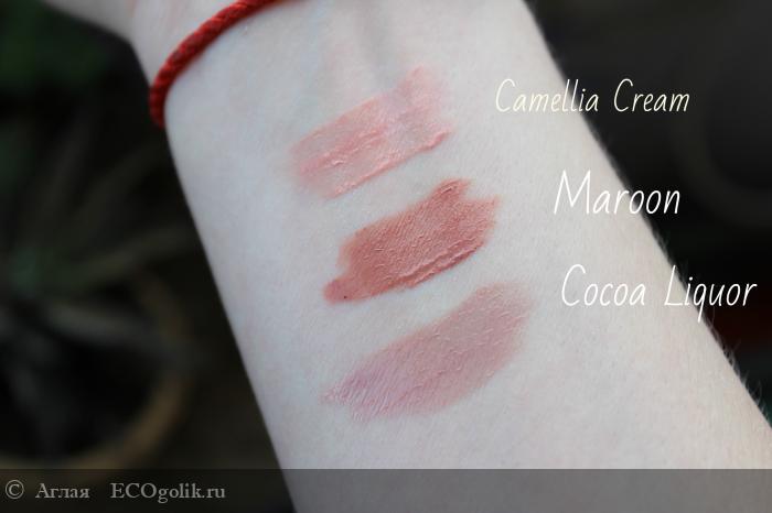      -  Maroon, Cocoa Liquor  Camellia Cream:    -    