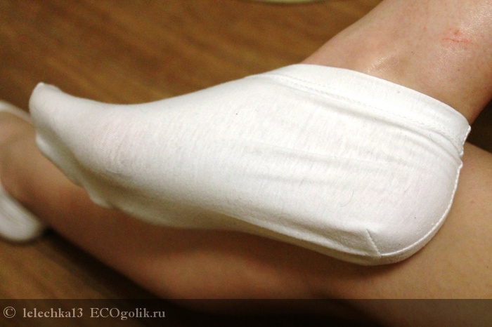 Носочки хлопчатобумажные для косметических процедур DNC - отзыв Экоблогера lelechka13