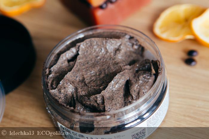 Сахарный скраб для тела Siberina Кофейный - отзыв Экоблогера lelechka13