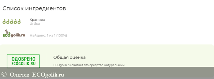 Гидролат крапивы - отзыв Экоблогера Оличек