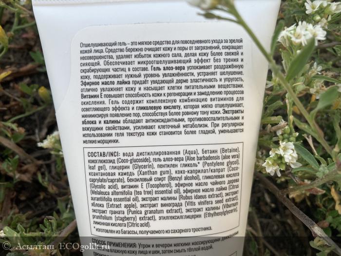 Натуральный отшелушивающий гель с гликолевой кислотой Siberina - отзыв Экоблогера Асылташ