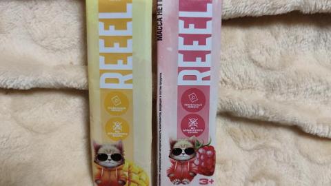 Отзыв: Фруктовая лента REEL LIL BOO с манго и с малиной.